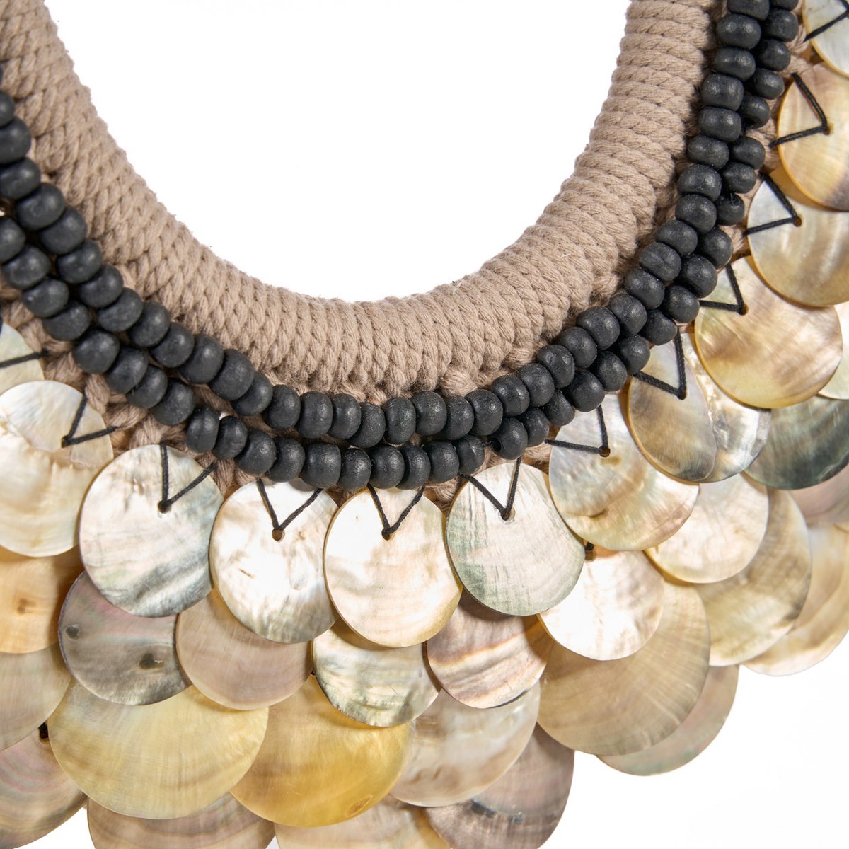Muschelkette auf Ständer - Natur, 40 cm