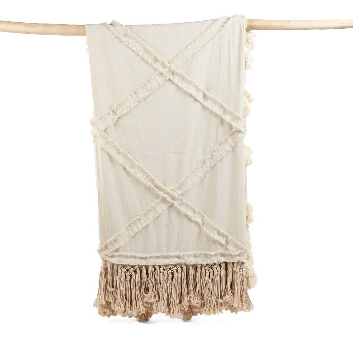 Cotton bed throw - Natural