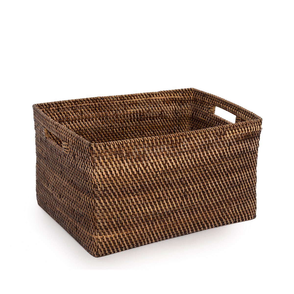 Zeitschriftenkorb aus Rattan, extragroß – Natur-Braun