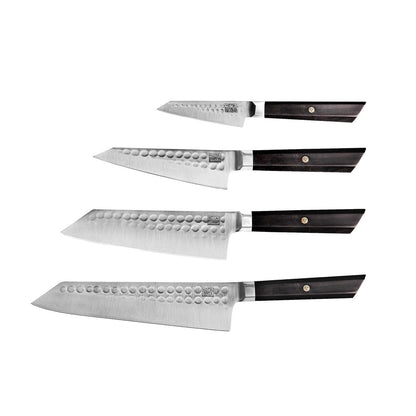 Bunka Messer-Set, 4-teilig – 440C-Stahl mit Bambusscheiden