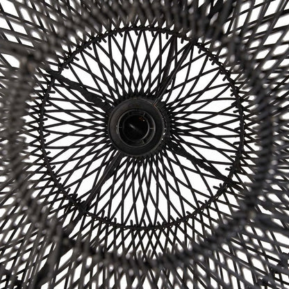 Handwoven rattan ball pendant shade 50 cm - black, medium