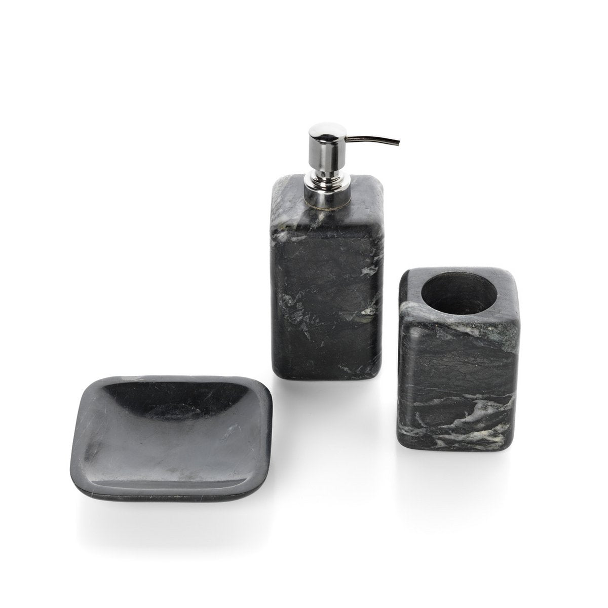 Marble toothbrush holder – marine black