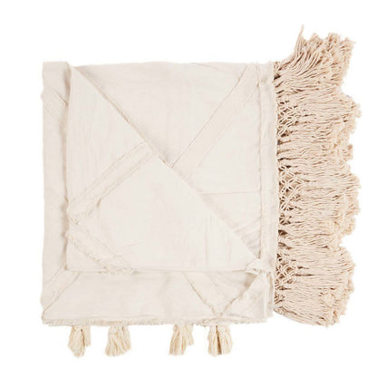 Cotton bed throw - Natural