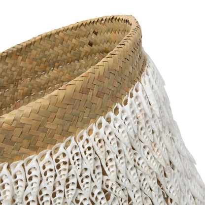 Pandan shell basket 34 × 40 cm - cylinder