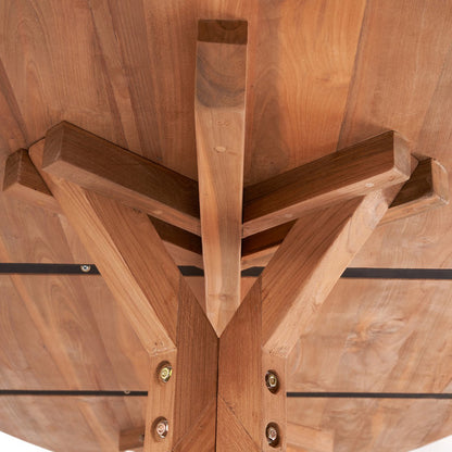 Spisebord i teak, ovalt, 225 cm - håndlavet