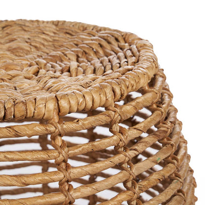 Hocker aus Palmblatt, 48 × 45 cm – Natur-Braun
