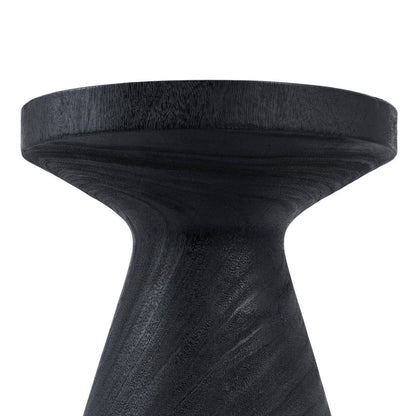 Suar wood side table, black finish - 40×40 cm