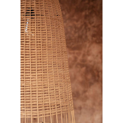 Rattan-Hängeleuchte 90 cm hoch – schlanke, natürliche Form