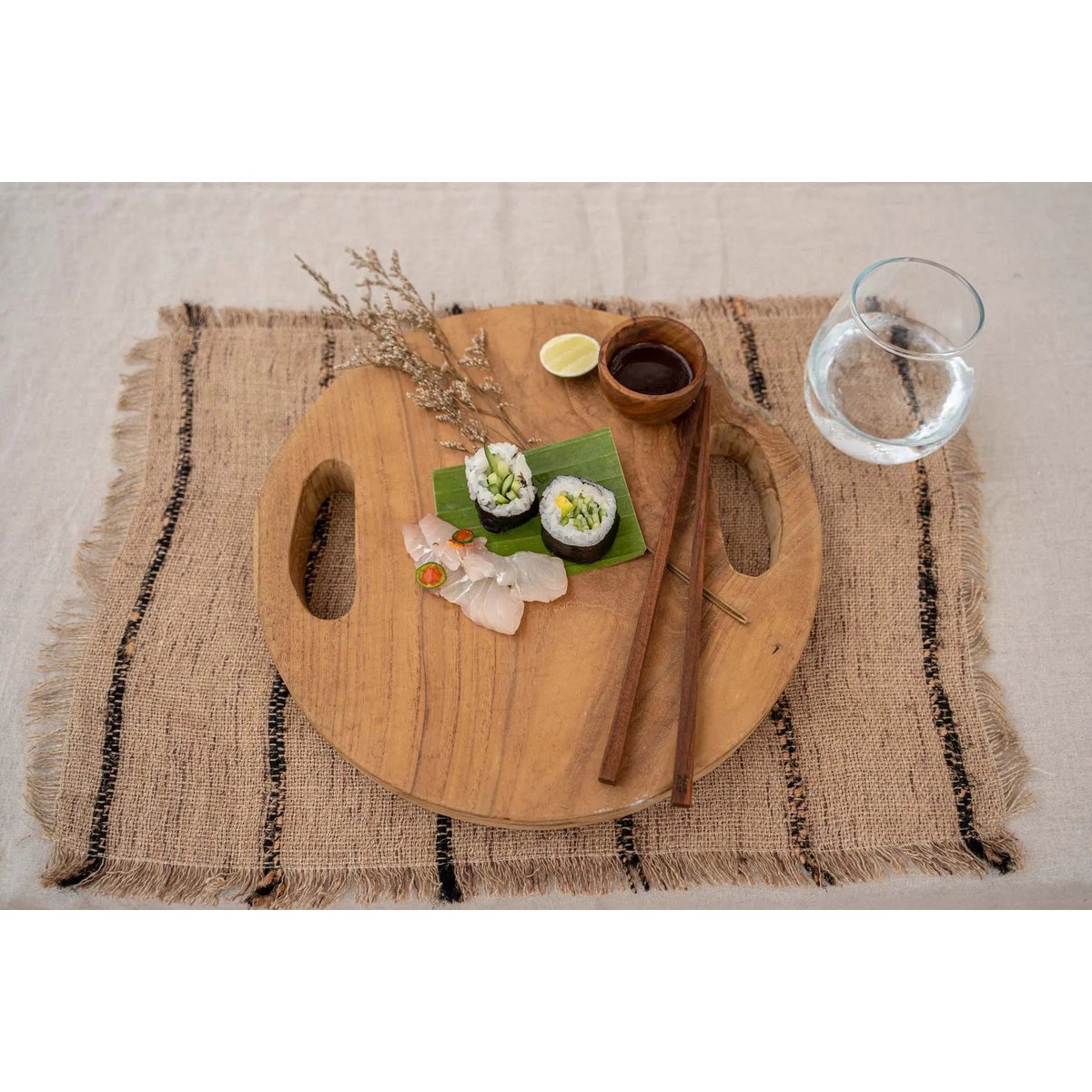 Træspskål 6 cm - teakrod, Indonesien
