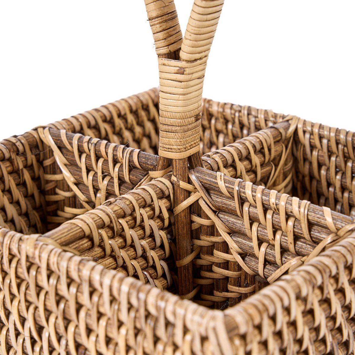 Bestikholder af rattan nr. 4, naturlig brun