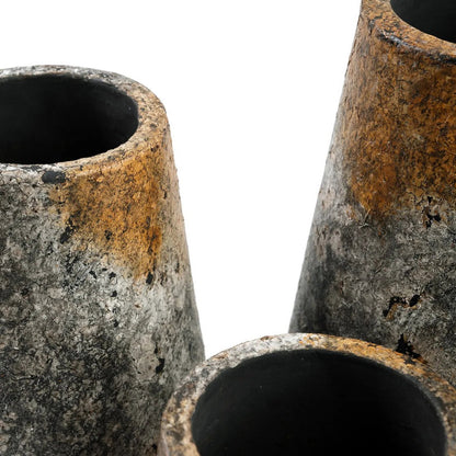 Konisk terrakotta-vase 22 cm – antikgrå