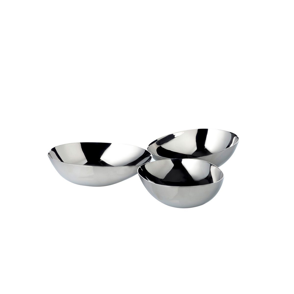 Luma Servierschale, polierter Edelstahl – 18 cm