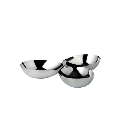 Luma Servierschale, polierter Edelstahl – 18 cm
