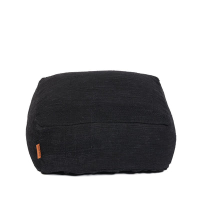 Baumwoll-Sitzsack, schwarz – 60 × 60 × 25 cm