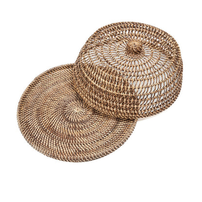 Spisekuppel i rattan, stor - håndflettet