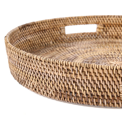 Fad i rattan, 51 cm - håndvævet natur