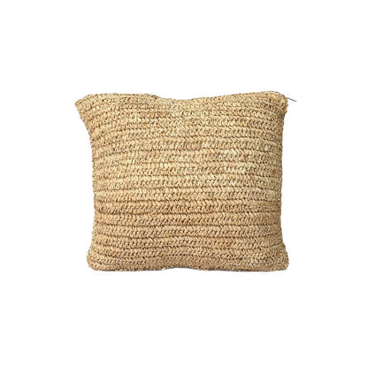 Raffia pudebetræk 40×40 cm - natur, håndlavet i Indonesien