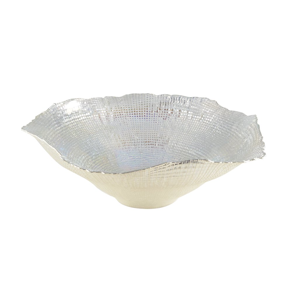Large silver glass bowl 45cm - Corolle