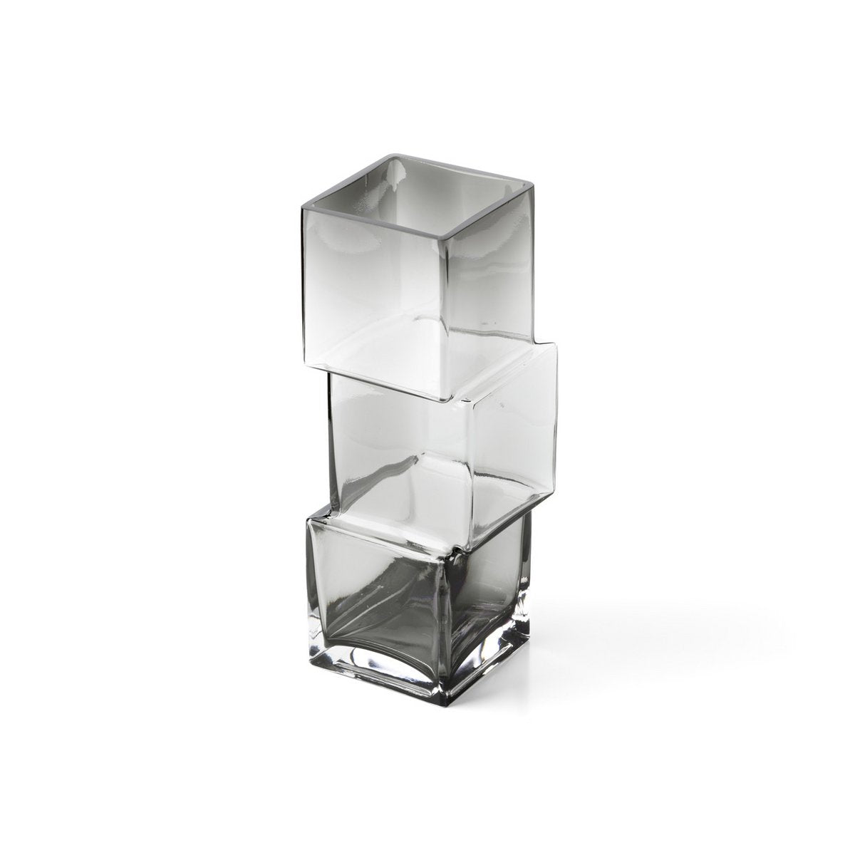 Rummikub glass vase, dark grey, large