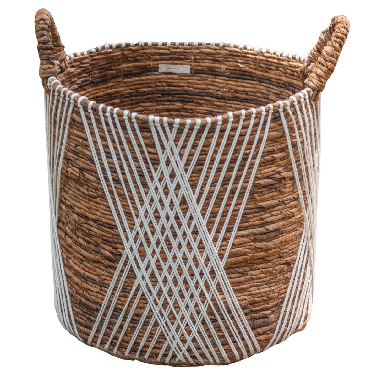 Cotton & jute basket JUWANA M – ø35 × 40 cm