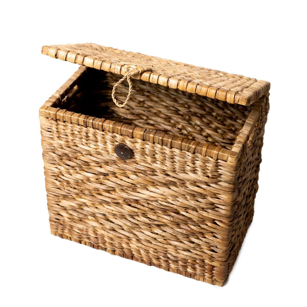 Vandhyacint opbevaringskiste med låg KELANA L – 55×34×50 cm