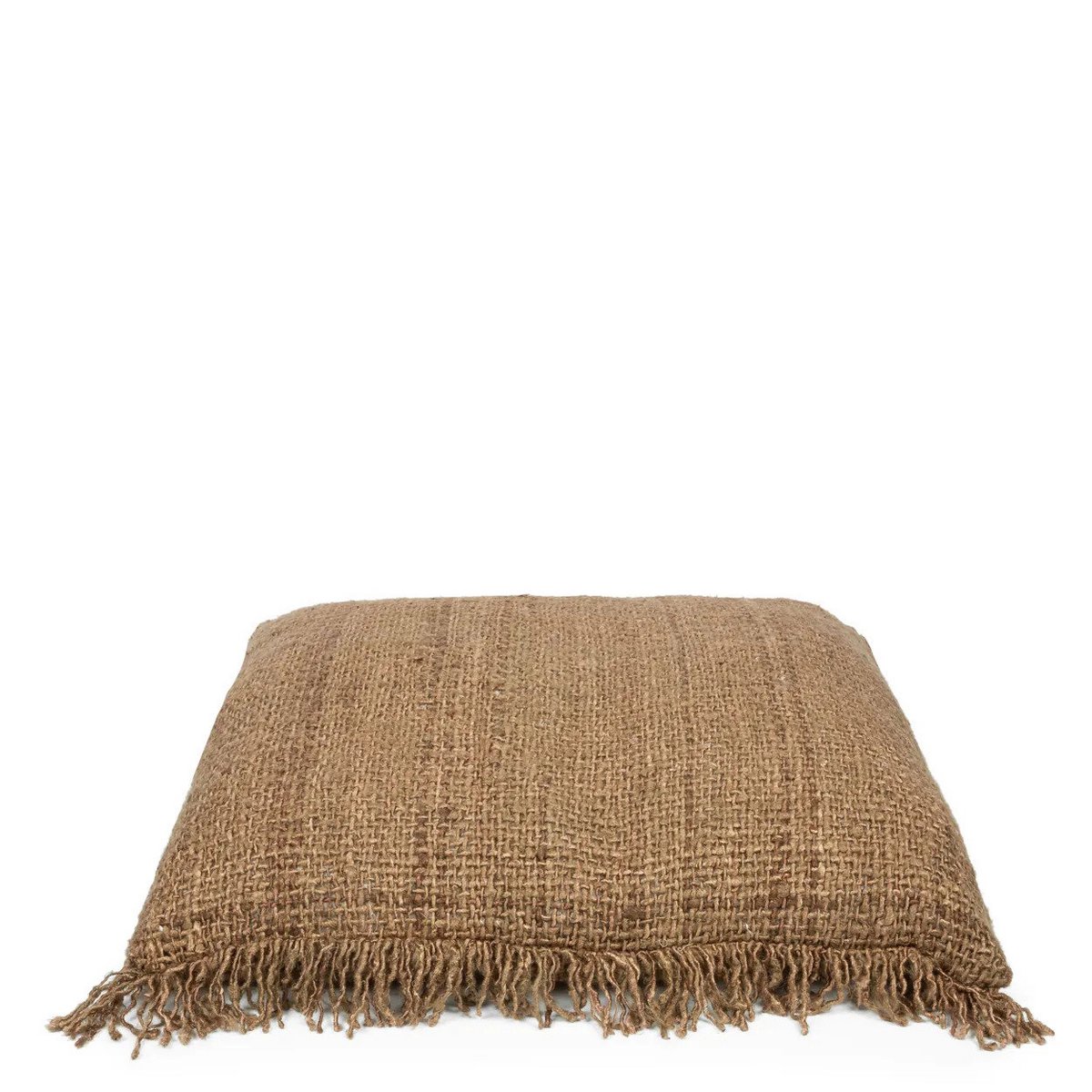 Handgefärbter Baumwoll-Kissenbezug 60×60 cm – uni braun
