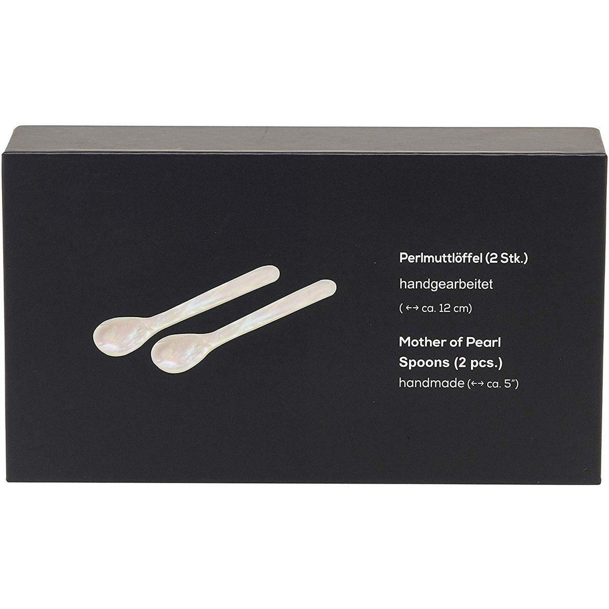 Perlmutt Kaviar Löffel, 2er Set, 11 cm – abgerundete Ecken