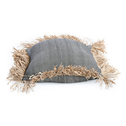 Bomuldspudebetræk 40×40 cm – naturfarvet og sort, Indonesien