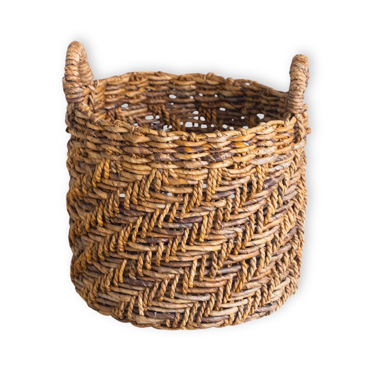 Bananenfaser-Aufbewahrungskorb Ø 25 cm – handgeflochten, Java