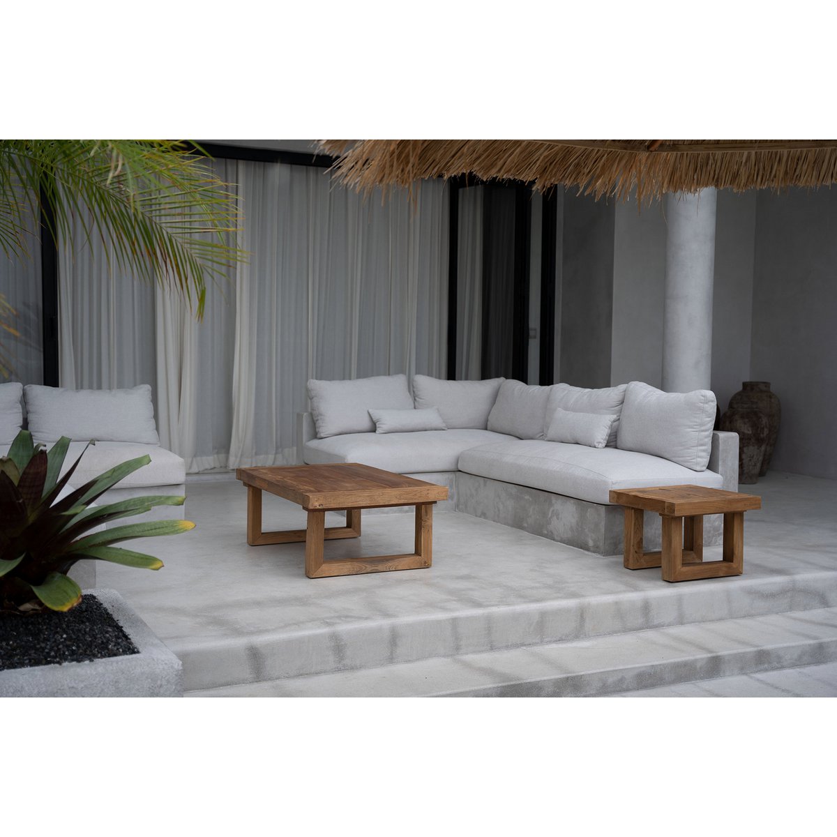 Reclaimed teak coffee table 110×70 cm - natural, Indonesia