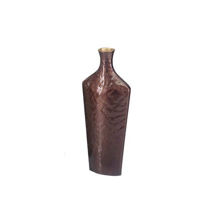 Aluminiumsvase, brun, 17 × 40,5 cm