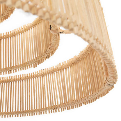 Rattan-Hängeleuchte 51 cm – gestufte Naturfaser