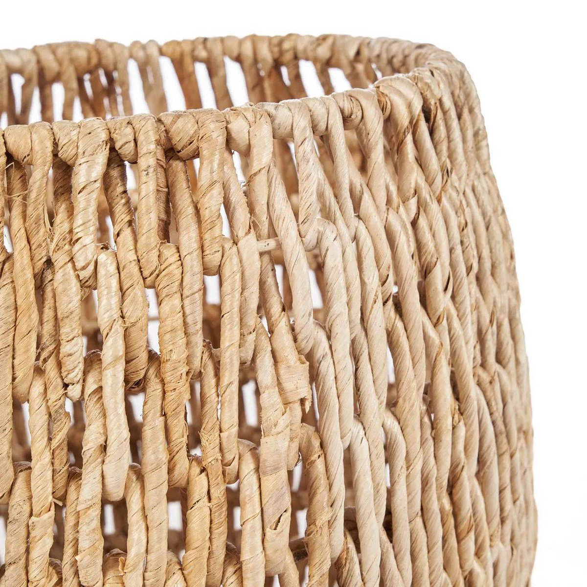 Palm leaf cylinder basket, medium