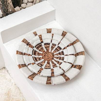 Jute- & Baumwoll-Wandkorb Hutan 40 cm – geometrisches Muster