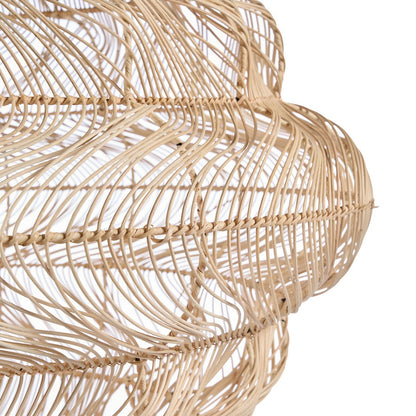 Rattan puf pendel, naturflet - Ekstra stor