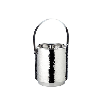 Stainless-steel ice bucket Seattle with lid, sieve & tongs – H 16 cm