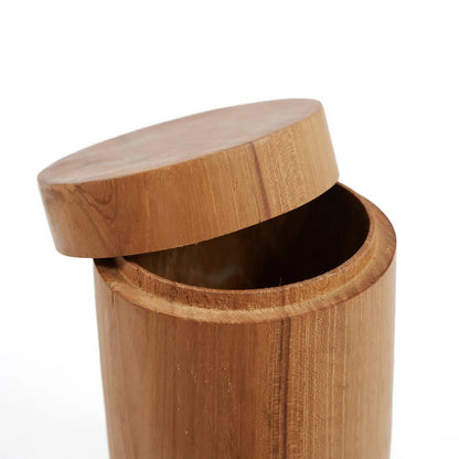 Teak root storage jar 8 × 12 cm - brown, Indonesia