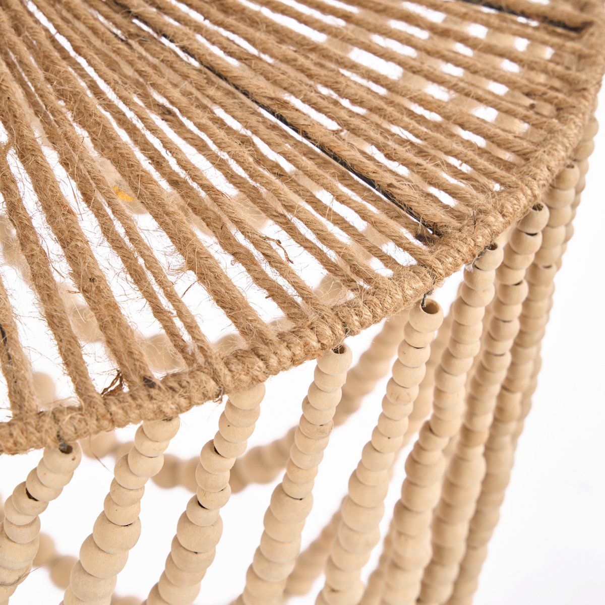 Perlenluster aus Holz - Natur, groß