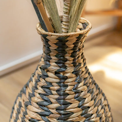 Wasserhyazinthenvase DAYANA – schwarz & beige