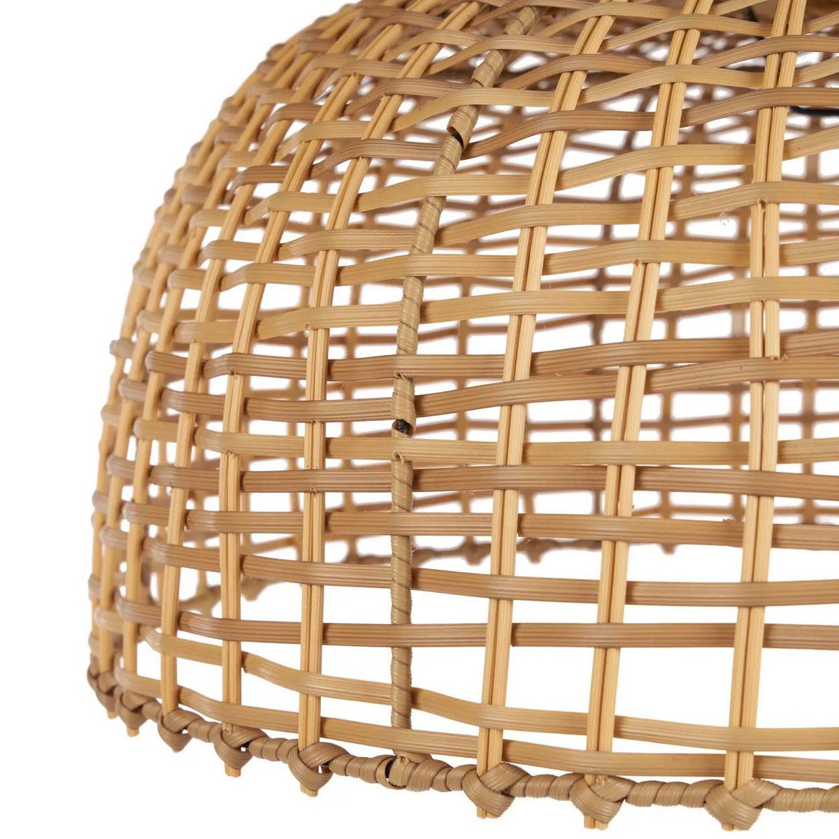Handgewebter Rattan-Glockenschirm 60 cm – offenes Gittergeflecht