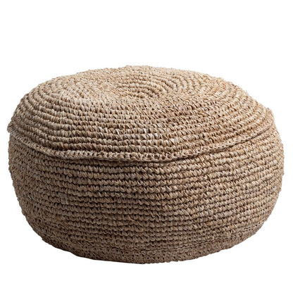 Raffia puf TELU Ø60 cm - kokosfiber & bomuldsfyld