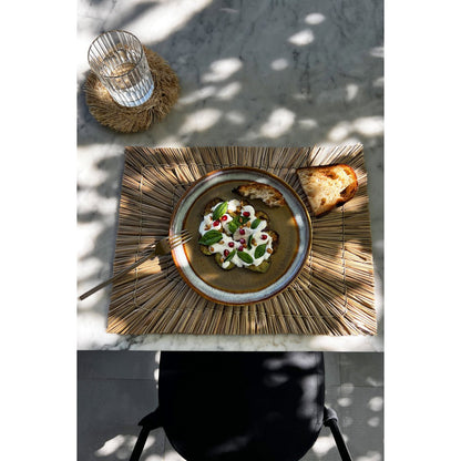 Stoneware salad plate, earthy tones – M