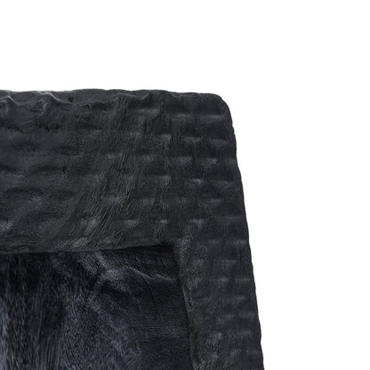 Træskammel 38×47 cm – sort finish, fremstillet i Indonesien