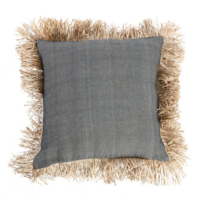 Pudebetræk i bomuld 60×60 cm – natur og sort, Indonesien