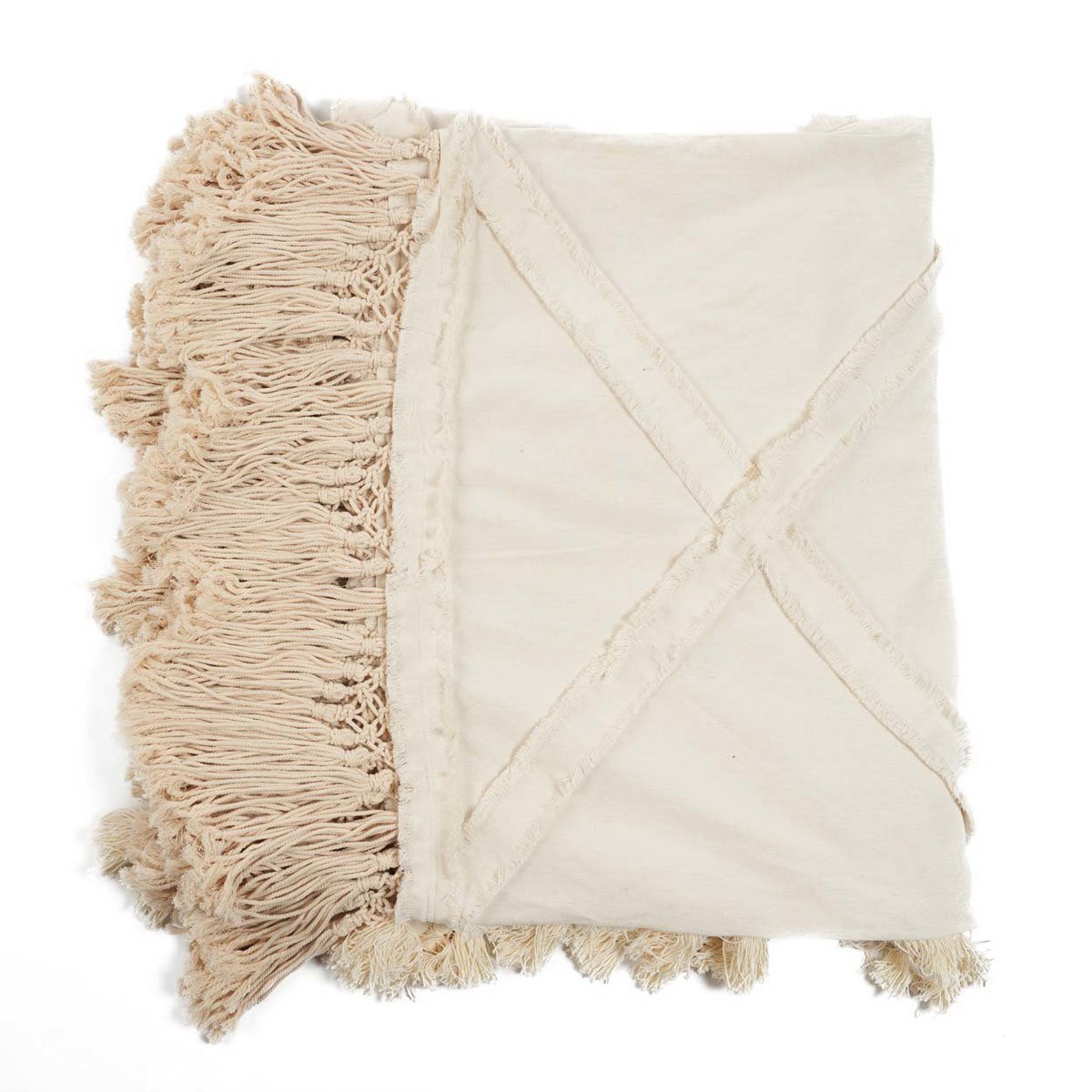Cotton bed throw - Natural