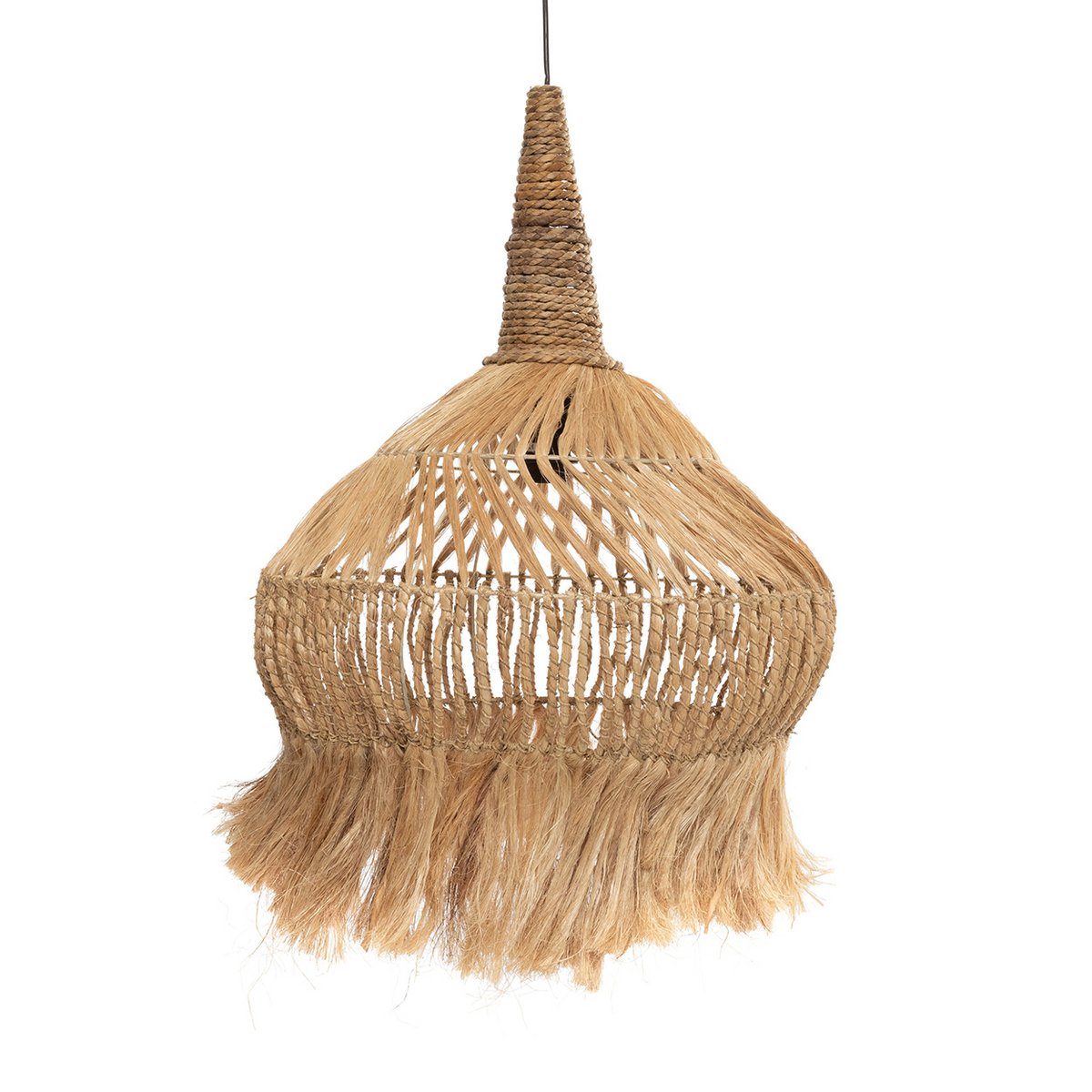 Abaca-Gras-Pendelleuchte - Natur - L