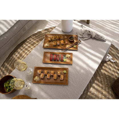 Linen tablecloth, beige, 150×150 cm