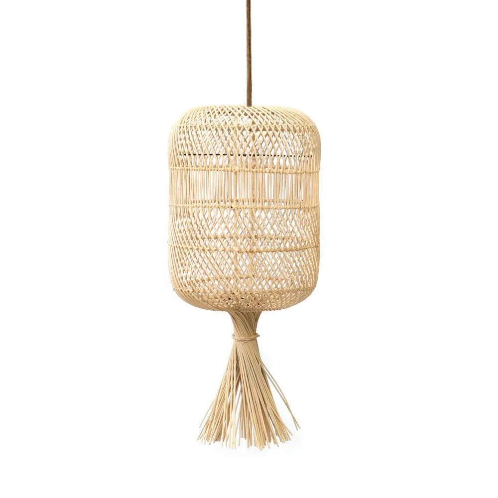 Rattan gulvlampeskærm 22 cm - Dumpling, beige, kun skærm