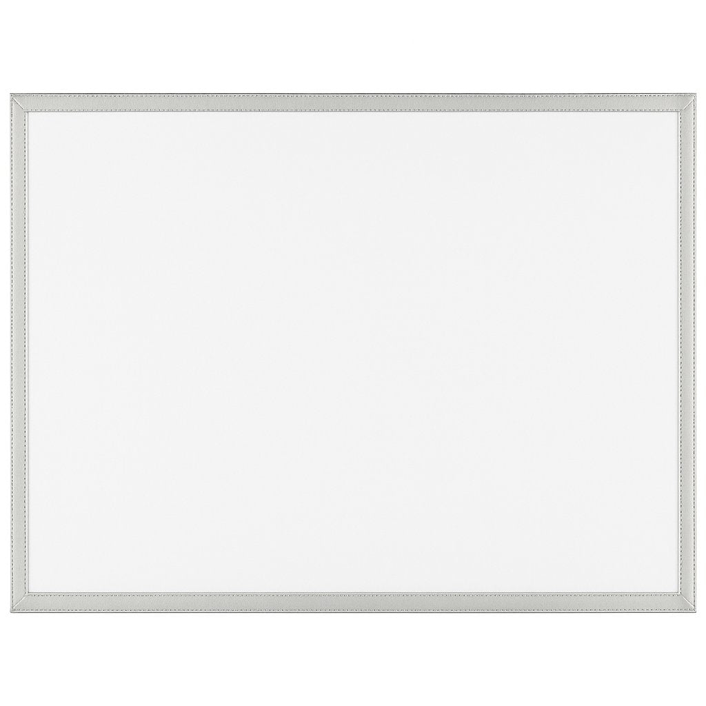 Disposable charger plates, silver border 31.5 × 45 cm - roll of 32