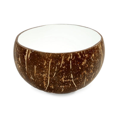 Kokosskål, 13 cm - hvid lak